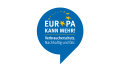 Sprechblase in blau mit dem Text: Europa kann mehr