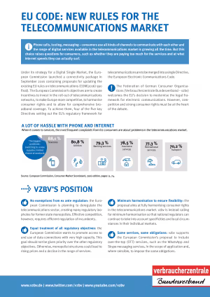 EU Code: New Rules for the Telecommunications Market 