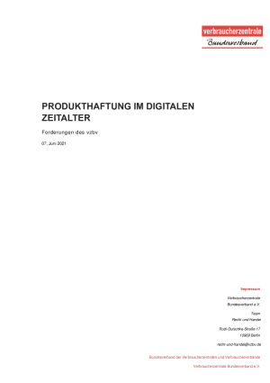 Produkthaftung im digitalen Zeitalter