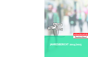 Jahresbericht des vzbv | 2014/2015