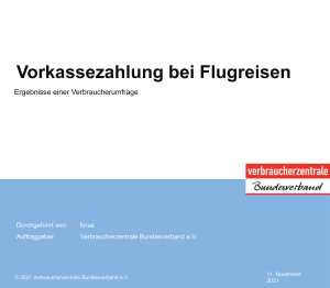 Verbraucher:innen wünschen sich Zahlung am Check-in statt Vorkasse | Infografik des vzbv | November 2021