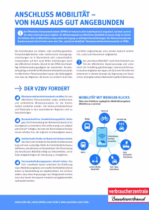 Anschluss Mobilität | Faktenblatt des vzbv | März 2021