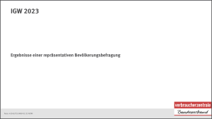 Ergebnisse einer repräsentativen Bevölkerungsbefragung