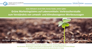 Grüne Marketingclaims auf Lebensmitteln