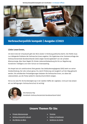 Verbraucherpolitik kompakt 2 | 2023
