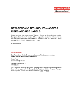 New Genomic Techniques - Assess Risks And Use Labels