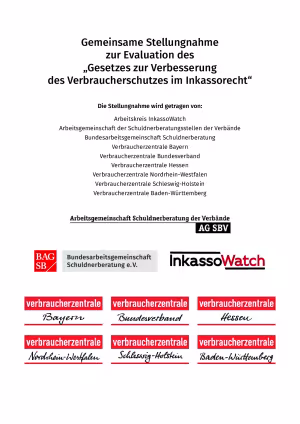 Evaluation des „Gesetzes zur Verbesserung des Verbraucherschutzes im Inkassorecht“