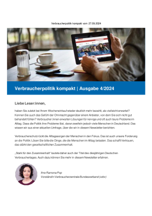 Verbraucherpolitik kompakt 4 | 2024