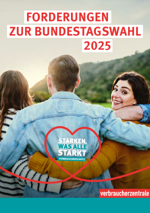 Broschüre des vzbv zur Bundestagswahl 2025