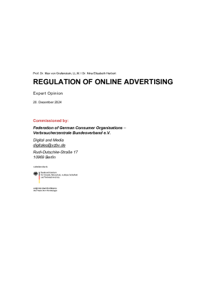 Regulation of Online Advertising (in English)