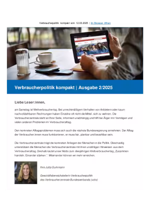 Verbraucherpolitik kompakt 2 | 2025