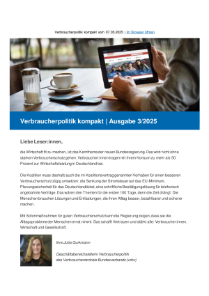 Verbraucherpolitik kompakt 3 | 2025