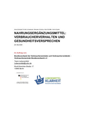 Nahrungsergänzungsmittel: Verbraucherverhalten und Gesundheitsversprechen
