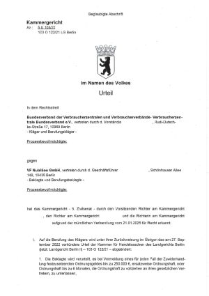Urteil des Kammergerichts Berlin vom 21.01.2025; Az. 5 U 103/22