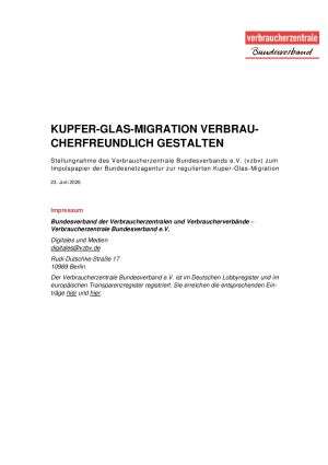 Kupfer-Glas-Migration verbraucherfreundlich gestalten