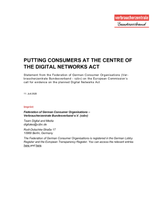 Putting consumers at the centre of the Digital Networks Act (in English)