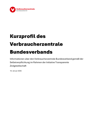 Kurzprofil des Verbraucherzentrale Bundesverbands