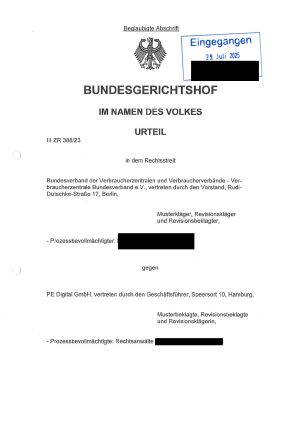 Bundesgerichtshof-Urteil vom 17. Juli 2025; Az. BGH III ZR 388/23
