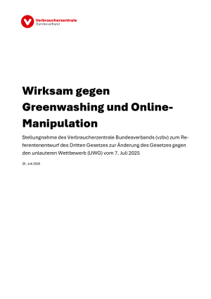 Wirksam gegen Greenwashing und Online-Manipulation