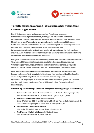 Tierhaltungskennzeichnung - Wie Verbraucher wirkungsvoll Orientierung erhalten