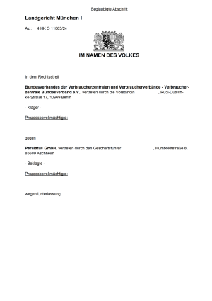 Urteil des LG München I  vom 30.06.2025, Az. 4 HK O 11665/24 – nicht rechtskräftig
