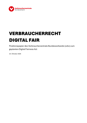 Verbraucherrecht digital fair