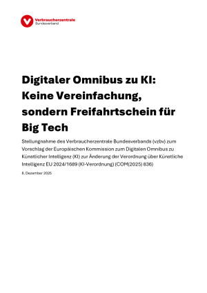 Digitaler Omnibus zu KI: Keine Vereinfachung, sondern Freifahrtschein für Big Tech