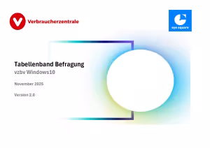 Tabellenband Befragung vzbv Windows10