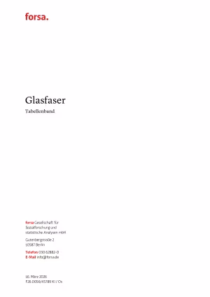 Glasfaser forsa Tabellenband