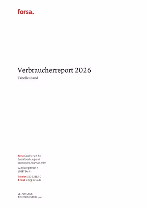 Verbraucherreport 2026: Tabellenband 