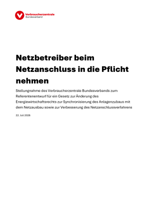 Netzbetreiber beim Netzanschluss in die Pflicht nehmen