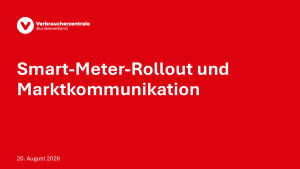 Smart-Meter-Rollout und Marktkommunikation