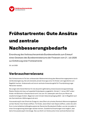 Frühstartrente: Gute Ansätze und zentrale Nachbesserungsbedarfe