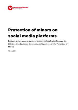 Protection of minors on social media platforms