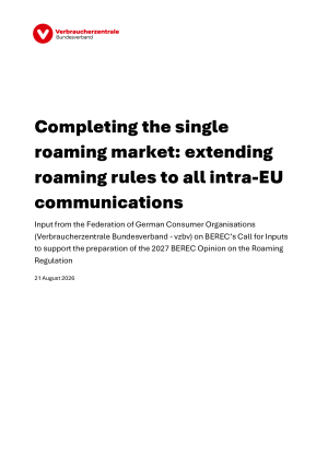 Completing the single roaming market: extending roaming rules to all intra-EU communications