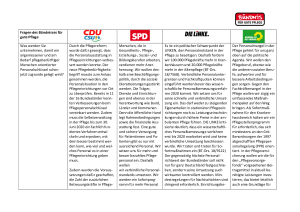 Wahlprüfsteine vom Bündnis für gute Pflege: Antworten der Parteien | September 2017