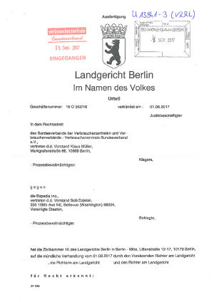 Urteil des Landgerichts Berlin vom 01.08.2017, Az. 16 O 362/16