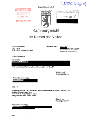 Urteil des Kammergerichts Berlin vom 23.11.2017 | Az. 23 U 124/14 | rechtskräftig
