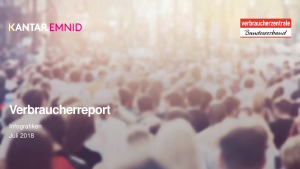 Ergebnisse des Verbraucherreports 2018 | Präsentation inklusive Infografiken | Oktober 2018