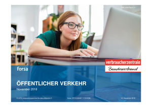 forsa-Umfrage zu Öffentlichem Verkehr im Auftrag des Verbraucherzentrale Bundesverbands | November 2018