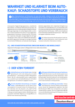 Typgenehmigung für PKW | Faktenblatt des vzbv | Oktober 2018