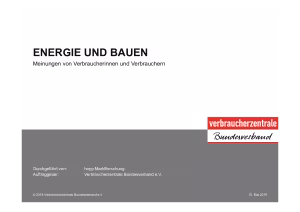 Umfrageergebnisse Verbraucherinteressen Energie-Wohnen | Oktober 2018