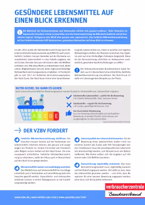 Gesündere Lebensmittel auf einen Blick erkennen | Faktenblatt des vzbv | Mai 2019