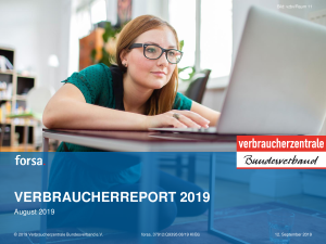 Ergebnisse des Verbraucherreports 2019 | Präsentation inklusive Infografiken | September 2019