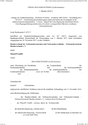 Urteil des Europäischen Gerichtshofs vom 01.10.2019, Rechtssache C-673/17