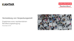 Grafikauswertung: Vermeidung von Verpackungsmüll | Ergebnisse einer repräsentativen Bevölkerungsbefragung im Auftrag des vzbv | November 2019