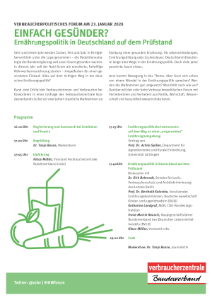 Programm IGW Forum | 23. Januar 2020 | Stand Januar 2020
