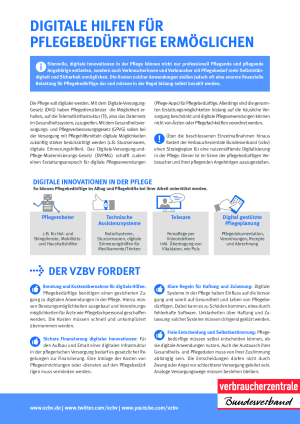 Digitalisierung in der Pflege | Faktenblatt des vzbv | Juli 2021