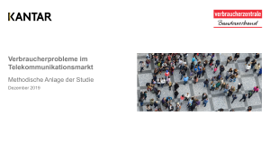 Verbraucherprobleme im Telekommunikationsmarkt | Methodische Anlage der Studie | Dezember 2019