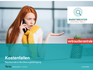 Kostenfallen | Repräsentative Bevölkerungsbefragung im Auftrags des Marktwächters Digitale Welt | 12.02.2020